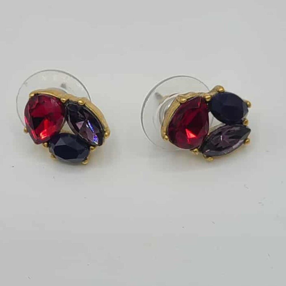 J Crew Colorful Cluster Stud Earrings